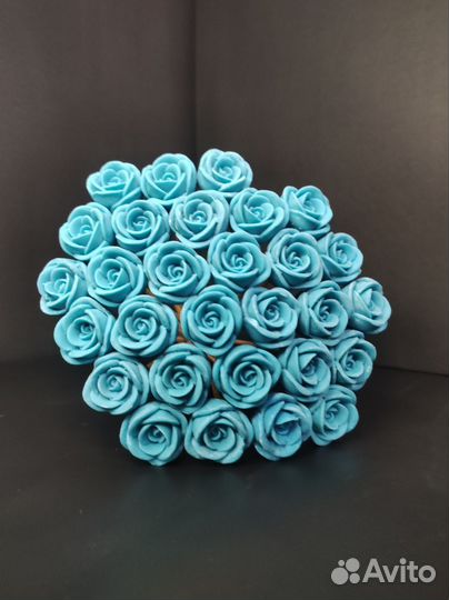 Букет - 29 Синих Роз из Бельгийского Шоколада