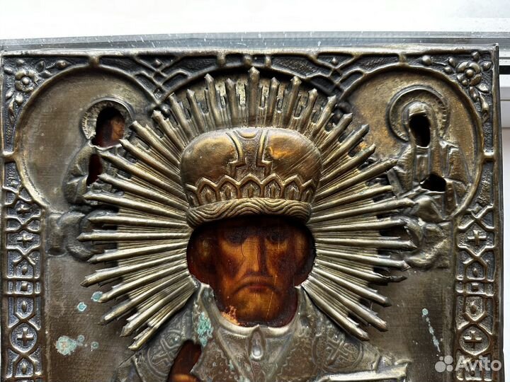 Икона Николай чудотворец зимний 32х27 см