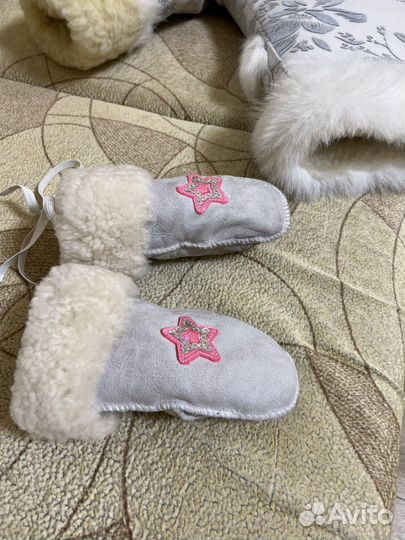 Дубленка на девочку овчина