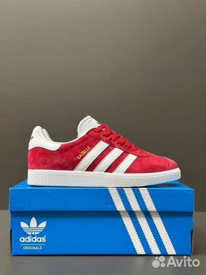 Кроссовки Adidas Gazelle красные 7