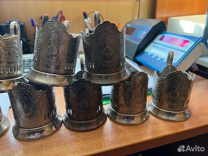 Подстаканники СССР 1950-1980 годы разные мельхиор
