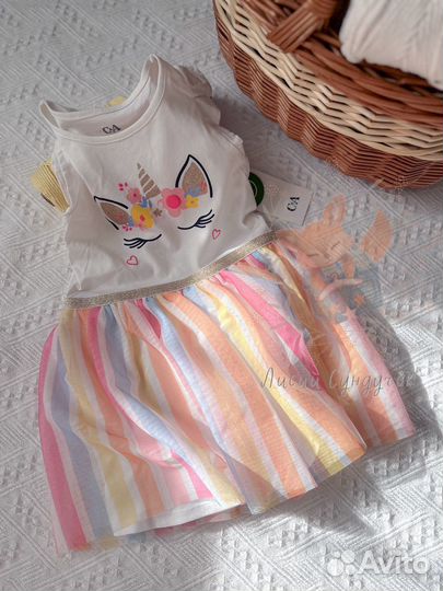 Летнее платье комплект на девочку 116 128
