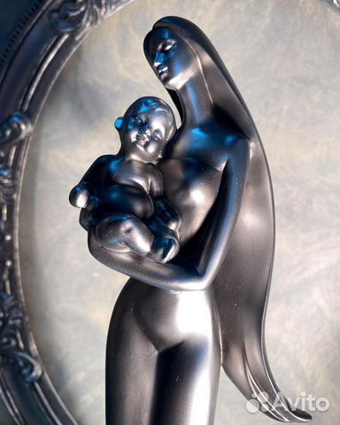 Статуэтка интерьерная. Мама и малыш. Ар-деко. 39см