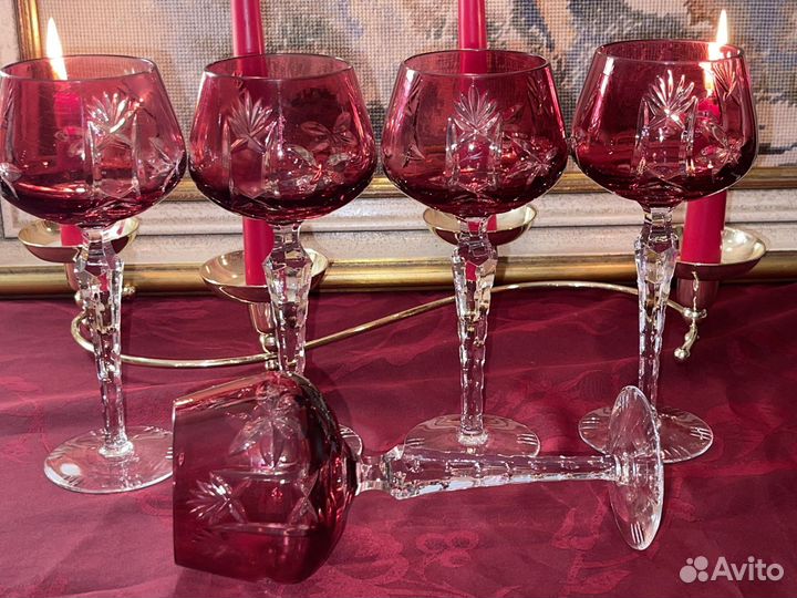 Бокалы цветной хрусталь Германия