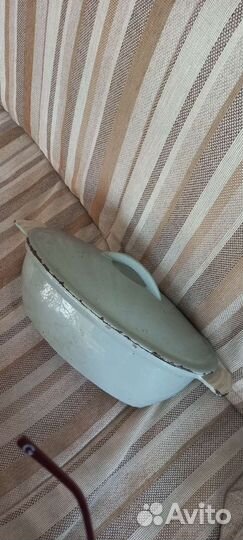 Утятница чугунная СССР эмалированная