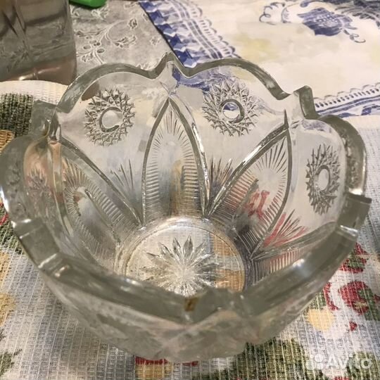 Посуда из хрусталя и Термос металл