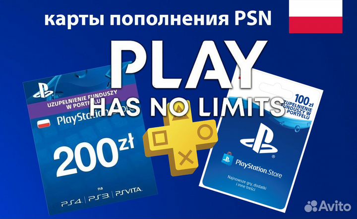 Карты пополнения PSN Польша, USA, Великобритания