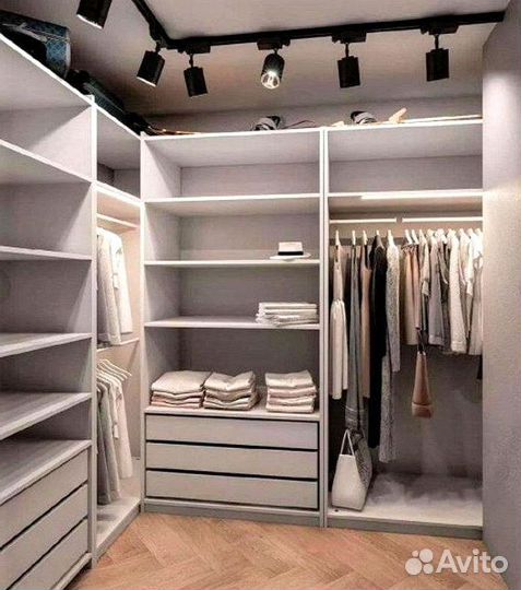 Гардеробная система хранения под ключ