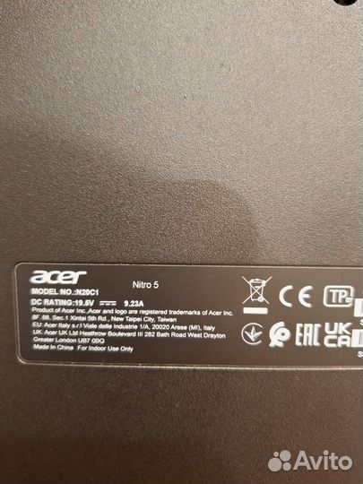 Игровой ноутбук acer nitro 5