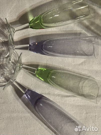 Фужер цветное стекло набор