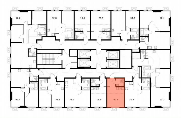 Квартира-студия, 21,8 м², 16/33 эт.