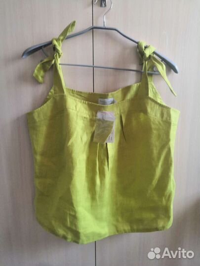 Блуза-топ новый, лен