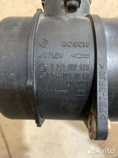 Датчик массового расхода воздуха Mersedes w211