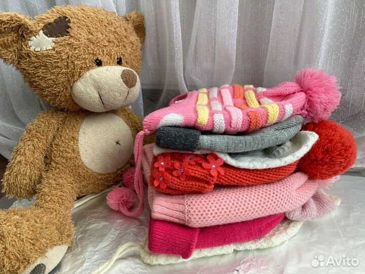 Шапка для девочки демисезонная 50 52 54