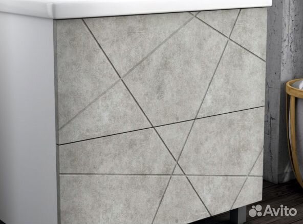 Тумба с раковиной Vigo Geometry 60 бетон