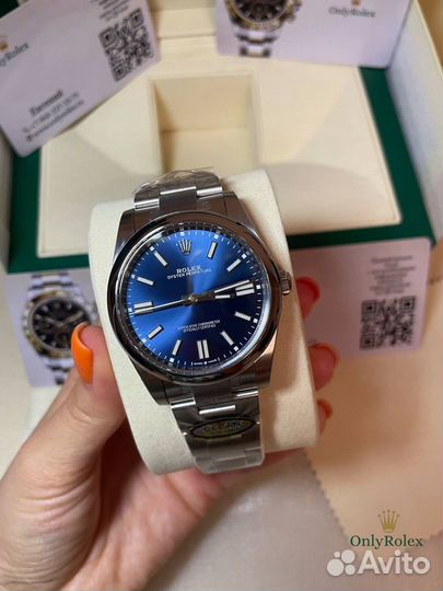 Часы Rolex oyster perpetual blue dial оригинал