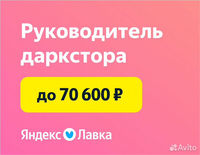 Заместитель директора в даркстор Яндекс Лавка