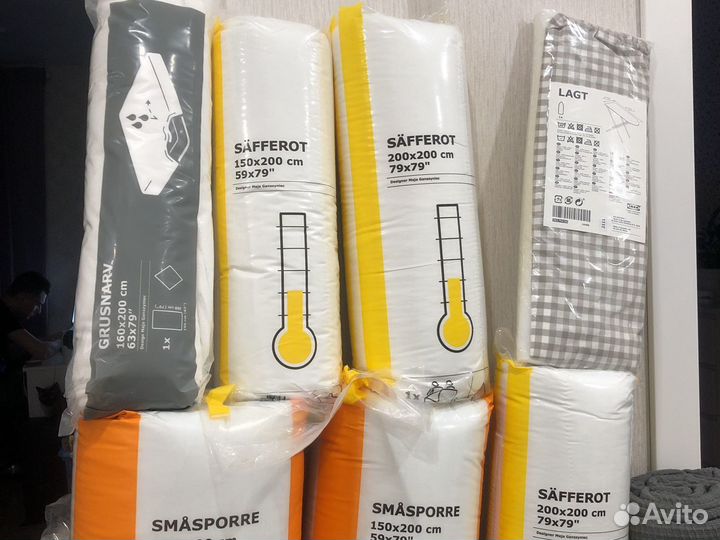 Наматрасник икеа, подушки одеяла