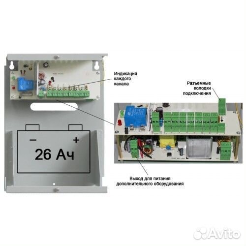 Блок бесперебойного питания рапан-100 исп.V.8