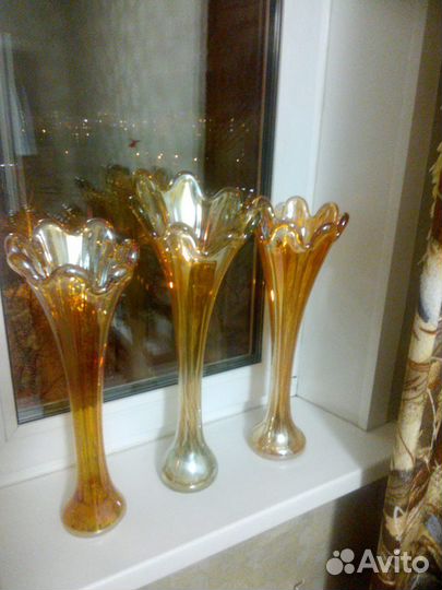 Ваза цветное стекло