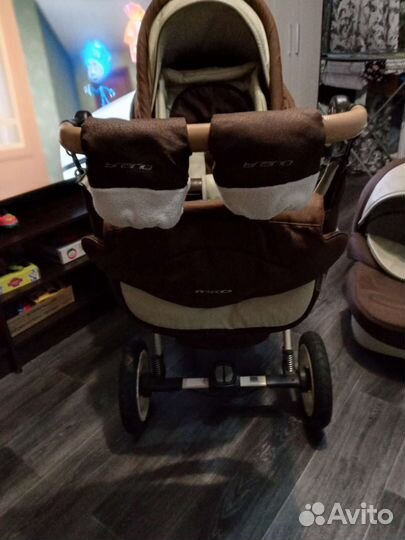 Коляска 2 в 1 эко кожа