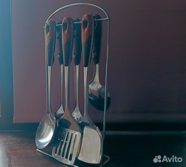 Набор 6шт кухонных принадлежностей на подставке