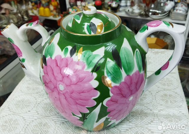 Чайник-гигант доливной двуручный. 4.5 литра Дулево