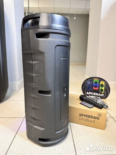 Мощная напольная блютуз колонка портативная караок