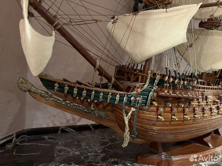 Корабль деревянный, ручная работа wasa 1628