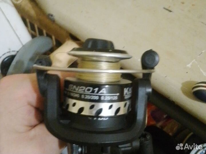 Катушка рыболовная kaida,sn201a,б/у,рабочая