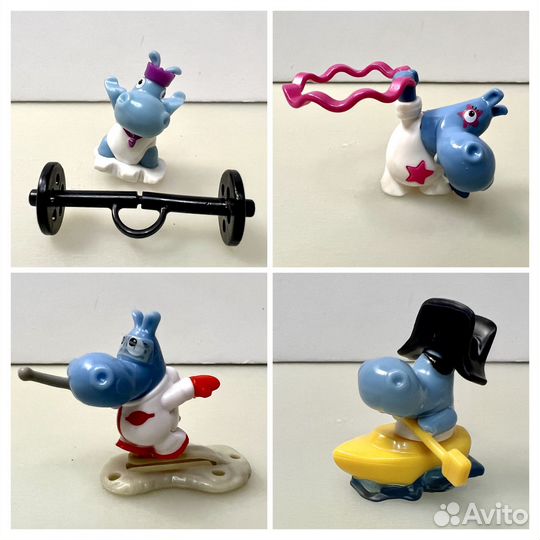 Игрушки Киндер Бегемотики разные коллекции