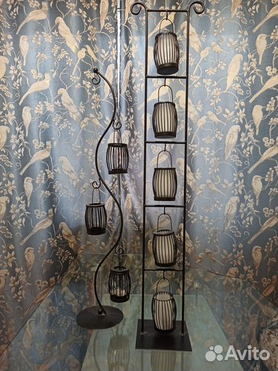 Металлические декоративные подставки подсвечники