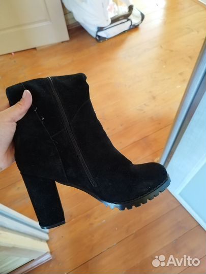 Сапоги натуральные зимние замша, мех