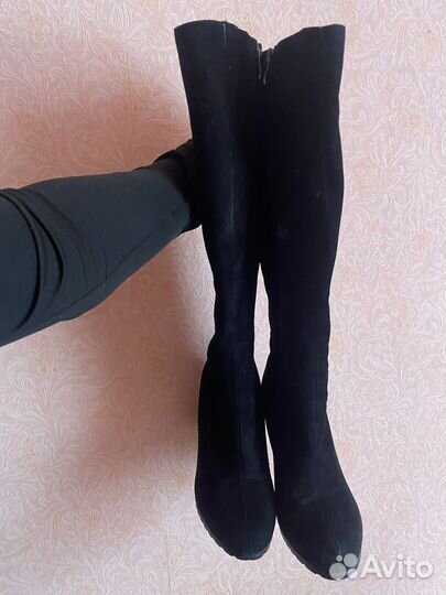 Сапоги натуральная замша еврозима