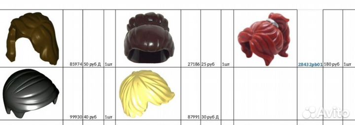 Волосы lego детали лего