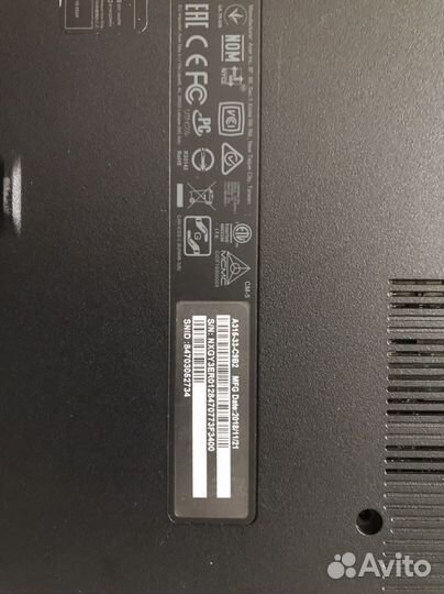 Acer aspire a315-33-C9B2 на запчасти