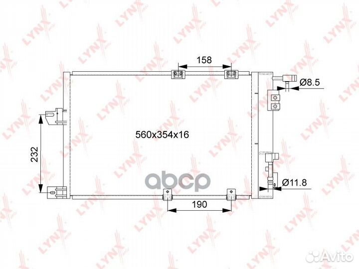 Радиатор кондиционера opel Astra F/G 1.4-2.2 98