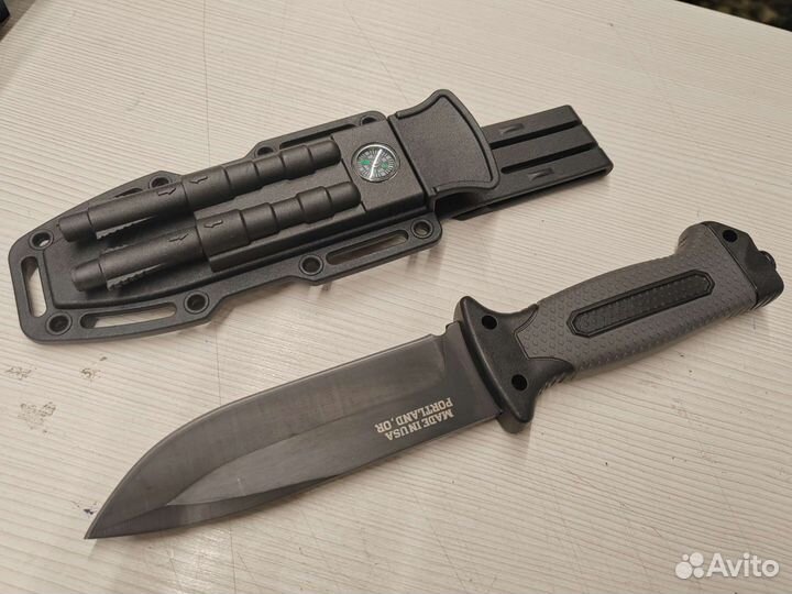 Нож туристический с огнивом, компасом