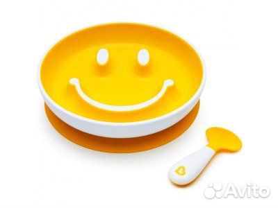 Тарелка на присоске и ложка