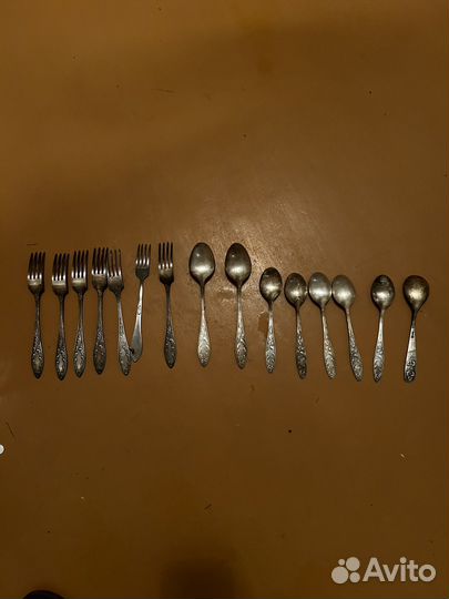 Мельхиоровые столовые приборы СССР