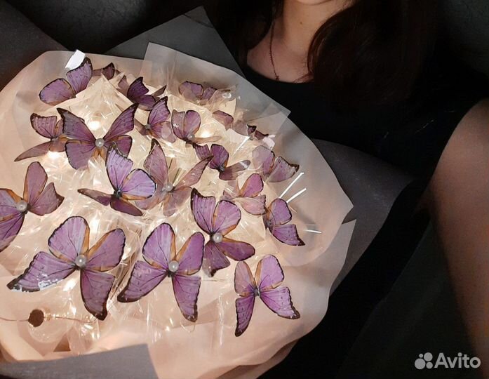 Букеты из бабочек ручной работы