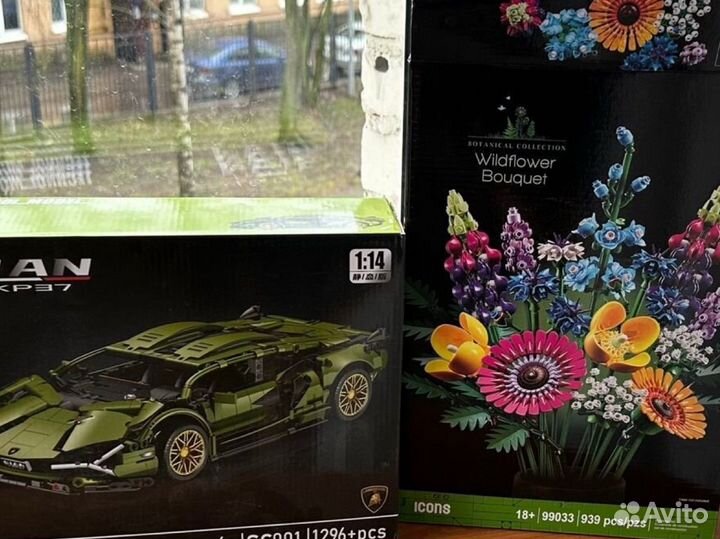 Конструктор цветы Wildflowers и машина sian fkp37