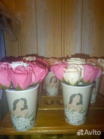 Букет из мыльных роз