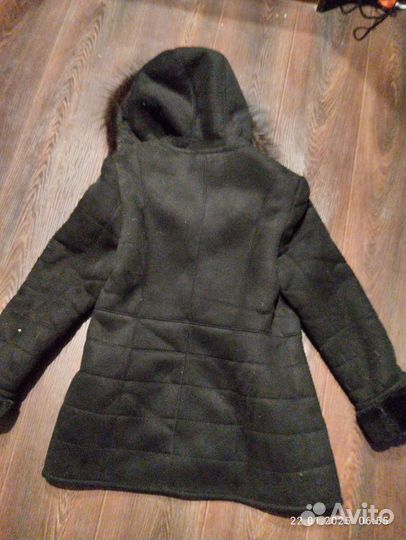 Дублёнка женская с капюшоном