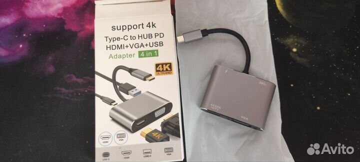 Переходник Type c hdmi VGA usb