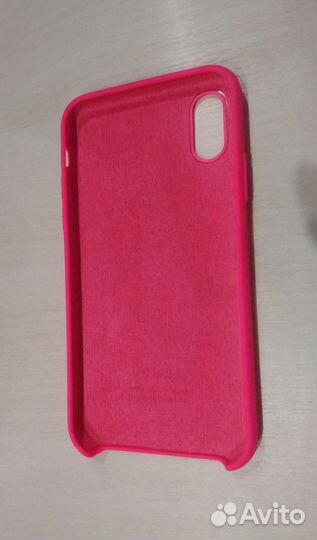 Чехол на iPhone X/XS ярко-розовый новый