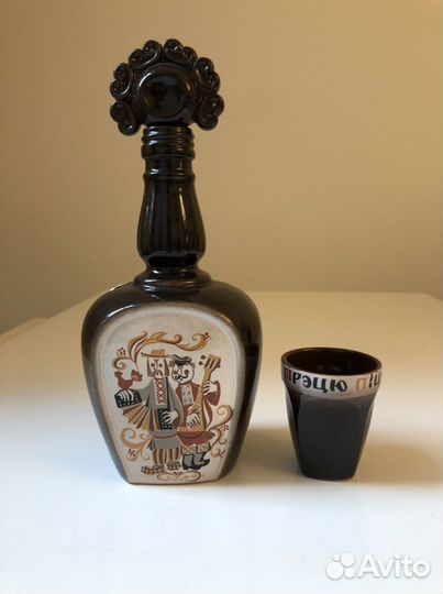 Штоф с рюмкой Белорусская СССР