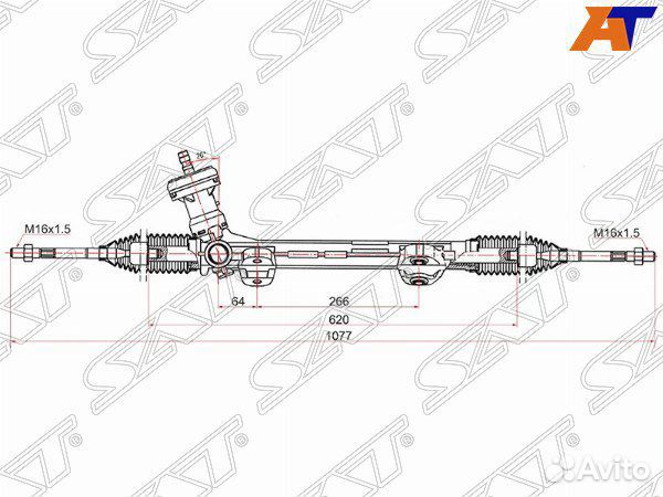 Рейка рулевая KIA spectra
