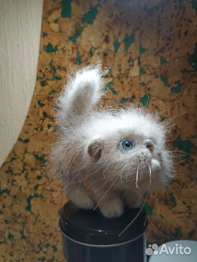 Кот Валерка) валяная игрушка