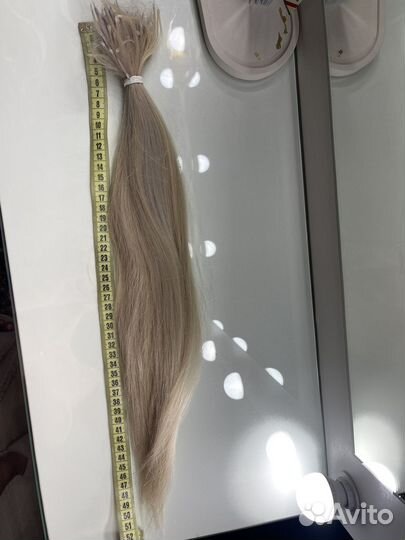 Продам волосы блонд 50см